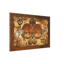 Steampunk Industrial Collage Artwork for the Wall Gallery Wrap Canvas