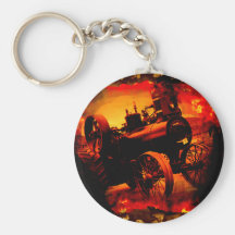 Steampunk Inferno Key Chains