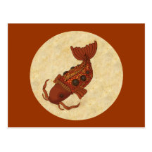 Steampunk Koi Post Cards