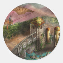 Steampunk - l'âge de l'invention adhésif rond