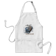 Steampunk love riveted heart aprons