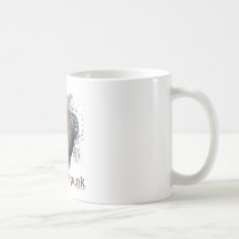 Steampunk love riveted heart mug