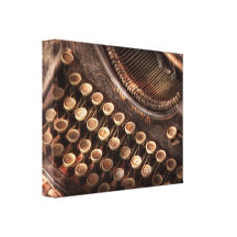Steampunk - machine à écrire - trop tuckered au ty toile tendue sur châssis