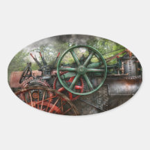 Steampunk - machine - transport de l'avenir autocollants