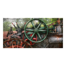 Steampunk - machine - transport de l'avenir photocarte customisée
