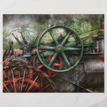 Steampunk - Machine - Transportation of the future Flyer Design