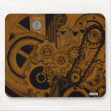 Steampunk Machinery (Copper) Mousepads