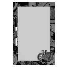 Steampunk Machinery (Monochrome) Dry Erase Whiteboards