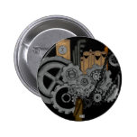Steampunk Machinery buttons