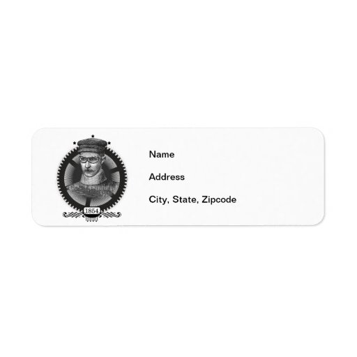 Steampunk Man Address Labels