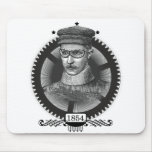 Steampunk Man with Goggles Print Mousepads