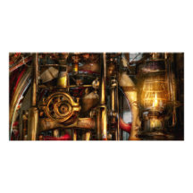 Steampunk - Mechanica Custom Photo Card