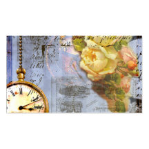 Steampunk n Roses Timepiece Business Cards