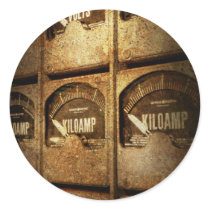Steampunk - Naval - Electric - Power Grid Round Stickers