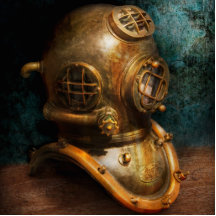 Steampunk - plongée - le casque de plongée photo sculpture