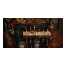 Steampunk - Plumbing - The valve matrix Customized Photo Card