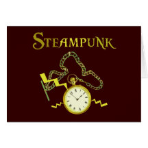 Steampunk Pocketwatch Greeting Card