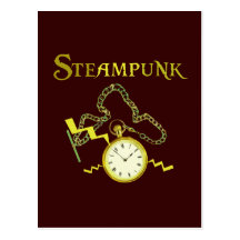 Steampunk Pocketwatch Post Cards