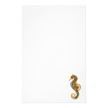 Steampunk Seahorse Customized Stationery