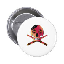 Steampunk Skull Button