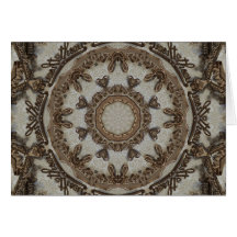Steampunk Sweetheart Mandala Greeting Card
