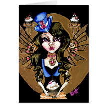 Steampunk Sweetie Greeting Card