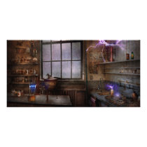 Steampunk - The Mad Scientist Photo Card Template