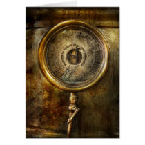 Steampunk - The pressure gauge Greeting Cards