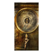 Steampunk - The pressure gauge Photo Card Template
