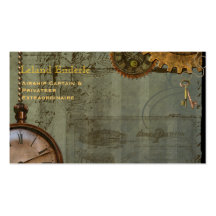 Steampunk Time Machine Business Profile Cards Business Card Templates