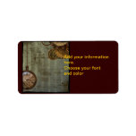 Steampunk Time Machine Clock Labels