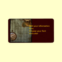 Steampunk Time Machine Clock Labels labels