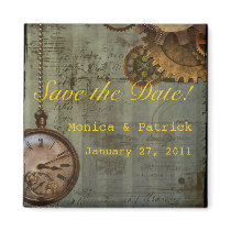 Steampunk Time Machine Refrigerator Magnet