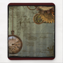 Steampunk Time Machine Mousepad