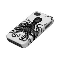 Steampunk Tough Kraken - Victorian Octopus Iphone 4 Tough Cases