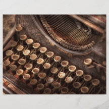 Steampunk - Typewriter - Too tuckered to type Custom Flyer
