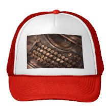 Steampunk - Typewriter - Too tuckered to type Hats