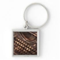 Steampunk - Typewriter - Too tuckered to type Keychain