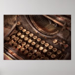 Steampunk - Typewriter - Too tuckered to type Posters