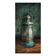 Steampunk - une vieille lanterne cartes avec photo