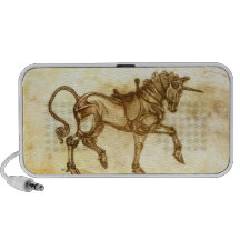 'Steampunk Unicorn Sketch' Custom Speaker