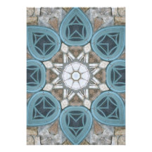 Steampunk Verdigris Window Mandala Personalized Announcements
