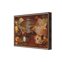 Steampunk Victorian Collage Artwork for the Wall Canvas Print