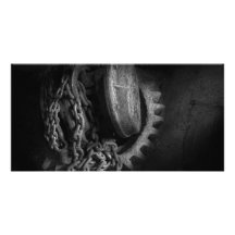 Steampunk - vitesse - grue et chaîne photocarte