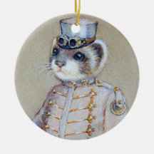 Steampunk Weasel Ornament