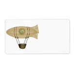 steampunk zeppelin airship custom shipping label