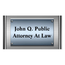 Steel Blue Metal Frame Business Cards