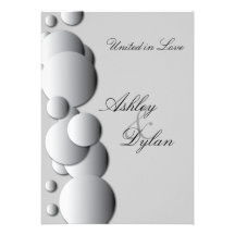 Steel Bubbles Wedding Announcement