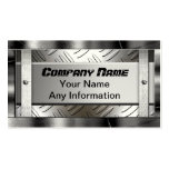 Steel Diamond Pattern Metal Look Business Cards