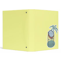 steel drum and palm tree design binder